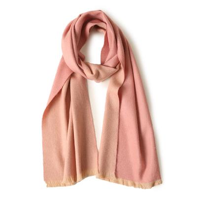 China Double Sided Cashmere Winter Women And Two Color Cashmere Scarf For Outdoor Use for sale