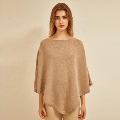 China Anti-wrinkle autumn and winter new women's cashmere wool blended cape knitting warm drilling shoulder for sale