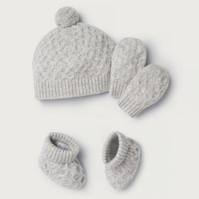 China Baby Kid Cashmere Set Wholesale High Quality Luxurious Popular Cashmere Baby Kid Travel Gift Set for sale