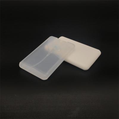 China Cosmetic Packaging 20ml Bottle Credit Card Size Pocket Cosmetic Sanitizer Sprayer for sale