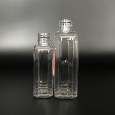 China Transparent Household Products 60ml / Rectangle Clear / White Pet Plastic Empty Bottle for sale