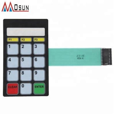 China Industrial Controls Customized 3x5 Membrane Keypad Numeric Switch With Braille Alphabet for sale