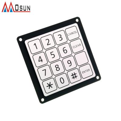 China Matrix 16 Key Controls Industrial Standard Membrane Switch Keypad for sale