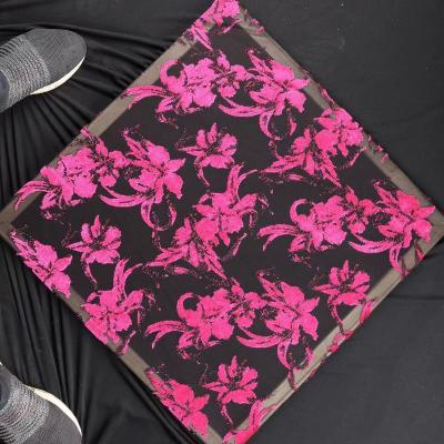 China China Factory Digital Printed 100% Velvet Fabric Luxury Polyester Burnout Memory Fabric For Garment for sale