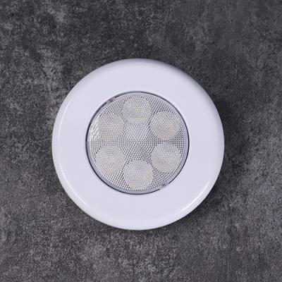 China RV 12V 1.8W LED Flush Mount Ceiling Light Fixture 12v Flat Modern Round LED Ceiling Lamp For RV Boat for sale