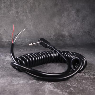 China RV DC 6.35mm Connector Power Cord Spiral Stretch Cord For RV Marine Motorcycle Truck for sale