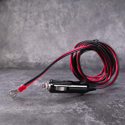 China Universal Wire 12V 10A Adapter Power Supply Cable Car Lighter Customized Socket Red/Black Car 15A Cigarette Lighter Length 3050mm for sale