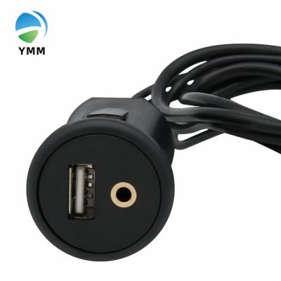 China YM1121 12v24v Commercial Multi USB Power Vehicle Socket Universal Plug for Motorcycle RV with USB and AUX port. for sale