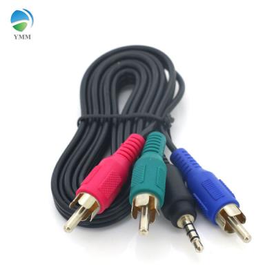 China Audio And Video Cable 3.5mm Multimedia ROHS REACH Plug To AV RCA Cable Wire for sale