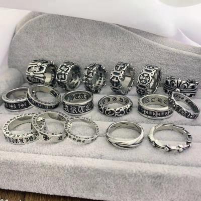 China Koro Sofa Constant Ring Fashion Personality Lovers Index Version 925 Wholesale Silver Vegetarian Ring Lady Finger Tops Retro PUNKS for sale