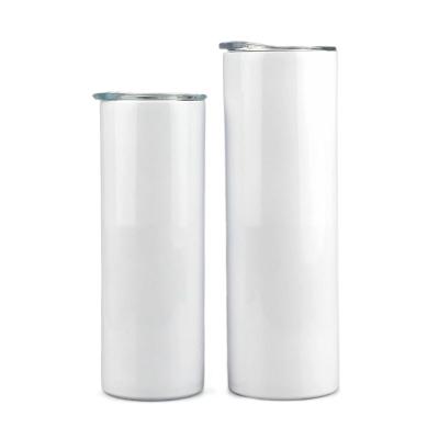 China 20 oz Straight Lean Sublimation Tumbler White Blank White USA Warehouse Stocked for sale