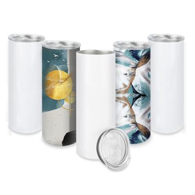 China Disposable USA Warehouse Fast Shipping 20oz Sublimation Printing Wine Wall Stainless Steel Double Tumbler Slide Glass Lid for sale