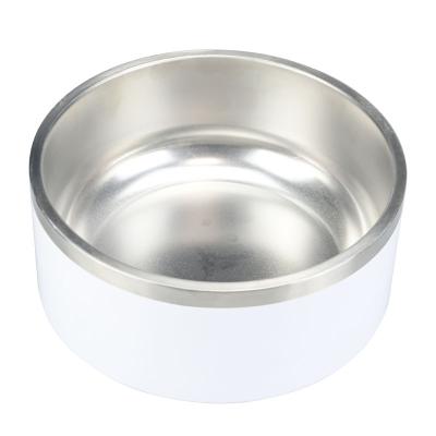 China Viable USA Warehouse Tapas Pet Para Bowl De 32 oz Sublimation White 32oz Double Wall Stainless Steel Pet Food Bowl for sale