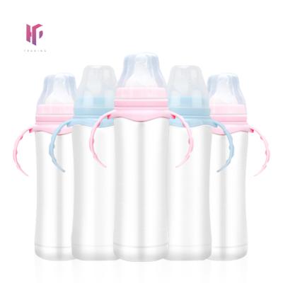 China Hot Stocked Amazon Seller Baby Tumbler Stainless Steel Sippy Sublimation Silicone Holder Bpa Free Mug for sale