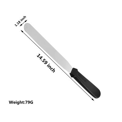 China Professional 10 Inch Large Quantity Metal Stainless Steel Straight Cake Decorating Spatula Stainless Steel Cake Icing Spatula f for sale