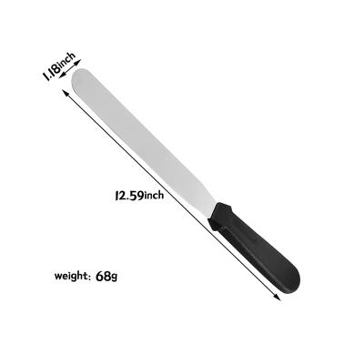 China Professional 8 Inch Large Quantity Metal Stainless Steel Straight Cake Decorating Spatula Stainless Steel Cake Icing Spatula for 6 for sale