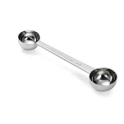 China Stainless Steel Double End Coffee Doser Sustainable Coffee Measuring With Scale Coffee Scoop Tablespoon With Double End for sale