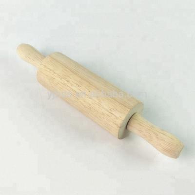 China Sustainable MINI Rubber Wood Rolling Pin For Kids Baking Tool Small Size Wood Pin for sale