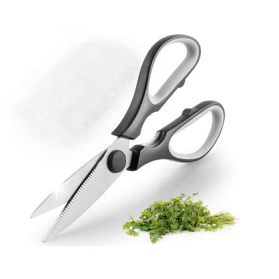 China Multifunctional kitchen and household kitchen scissors 2 in 1 high quality stainless steel kitchen scissors for cooking and household for sale