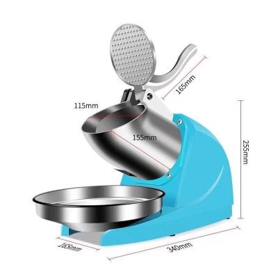 China Commercial Professional Double Blades Stainless Steel Ice Crushers Machine Electric Ice Snow Cone Maker Ice Shaver Machine For Home Use for sale