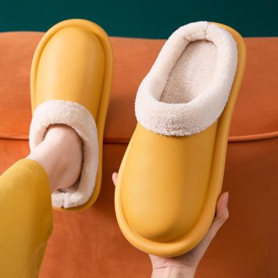 China CUSHIONING Non Slip Indoor Winter Women's Pantuflas Warm Memory Foam Fluffy Soft Home Slippers For Ladies for sale