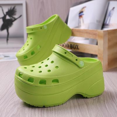 China 2021 New Arrival Design Clog Sandal Eva High 10cm Unique Thick Heel Women Garden Platform Clogs Shoes for sale