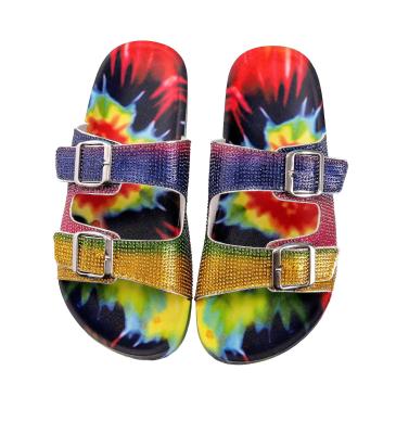 China CUSHIONING Hot Selling Fashion Women's Wholesale Comfortable Crystal Slides Outdoor And Indoor Sandals Slides Shoes for sale