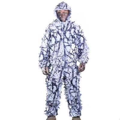 China TACTICHO Multifunctional 3D Hunting Wild Zipper Gillie Ghillie Suit Outdoor Camouflage 3D Snow Camouflage Hunting Clothing for sale