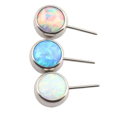 China TRENDY Titanium G23 Front Facing Threadless Opal Jeweled Top Accessories for sale