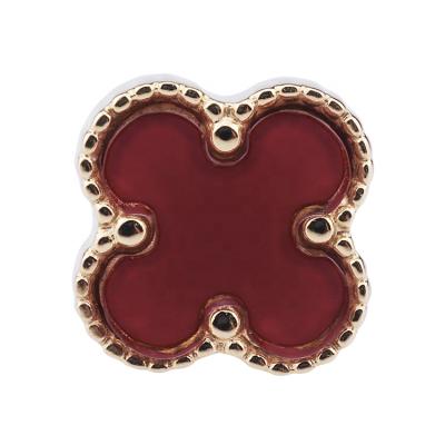 China Brass Jewelry Ear Stud Clover Flower Stud Earring Men Women FASHION Earrings Brass Perforation for sale