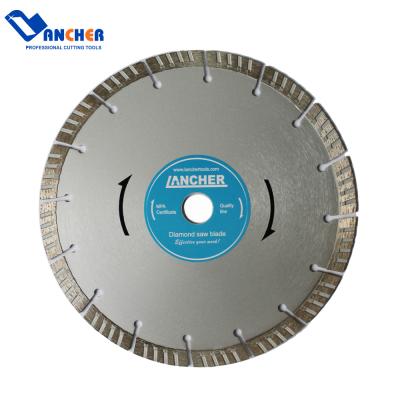 China Zero Chipping Lancher Fast Cutting Turbo Segment Diamond Saw Blade For Cutting Tiles for sale