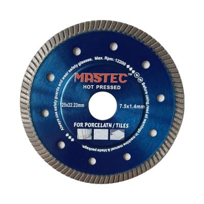 China Hot pressed high life Lancher 125mm turbo cutting disc super thin diamond saw blade for granite / marble for sale