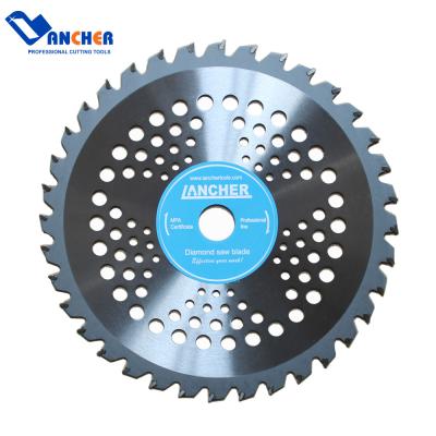 China Suitable for cutting brush and grass. Carbide Tip Grass Cutter Lancher Anti-impaction Design U Type CTT Saw Blade for sale