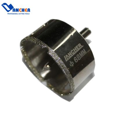 China Long Life Lancher Plated For Making Holes In Glass Diamond Core Drill Bit for sale