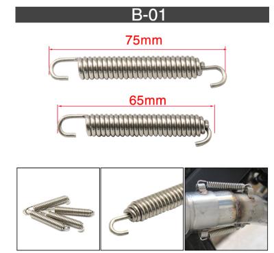 China Motorcycle Modified Coil Exhaust Pipe Stainless Steel Spring Hook Exhaust Pipe Spring Hook Rubber Spring for sale