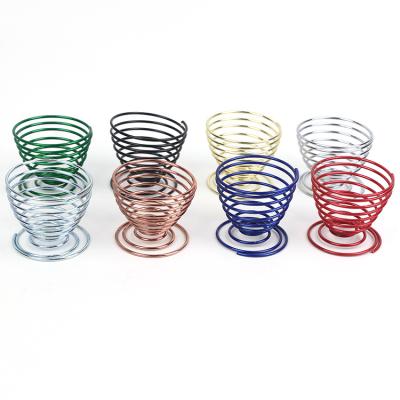 China Coil Customized Spring Cosmetic Holder for Powder Puff Egg Rack and Holder to Stand on Dressing Table for sale