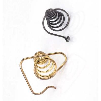 China Small Coil Torsion Spring Battery Electronic High Quality Nickel Plated Gold Plated Conical Spring Contact Positive and Negative Poles Spring for sale