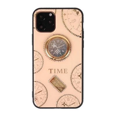 China New Fashion Rhinestone Clock Girl Magnetic Stand Phone Case Unique Silicone Case For iPhone 11/6p/7p/8p/x/xs/XR for sale