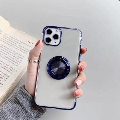 China Custom High Quality Fashion Unique Ring Plating TPU Cell Phone Case For iPhone 11 Phone X X Mate20 for sale