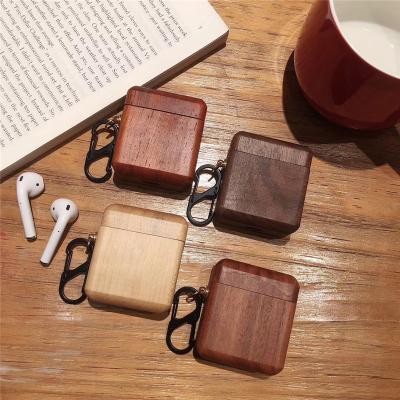 China New Eco-friendly Stylish Wooden Airpods Case Cover , Protective Case For Airpods for sale