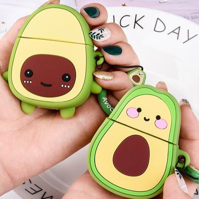 China Strawberry AirPods12 Avocado Anti-drop Silicone Lightweight Cute Earphone Protective Case Applicable for sale