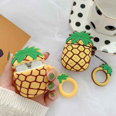 China For Earphone Earphone Accessories Cover Protective Earphone Silicone Anti-fall Case Fruit Pattern Design Cute And Lovely Case for sale