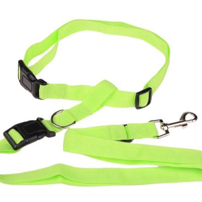 China Multi Function Sustainable Running Reflective Adjustable Hands Free Walking Belt Rope Collar Harness Retractable Dog LeashH for sale