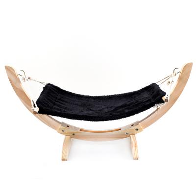 China Viable Warm Pet Cat Travel Swing Bed Hammock Cat Bed Cat Hammock Handmade Wooden for sale