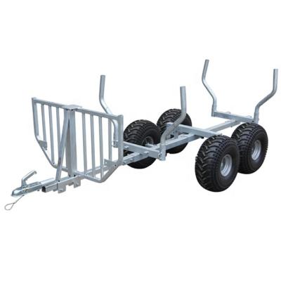 China Truck Trailer 4 Wheels ATV Log Load Trailer With Coupling And Safety Wire for sale