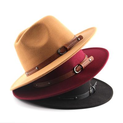 China 2023 New Image Wholesale Flat Surface Jazz Hat Autumn Winter Men and Women's Fedora Hat for sale