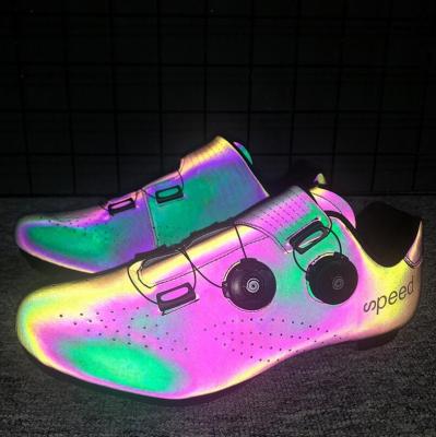 China Rose cycling shoes 2022 new fashion lightweight colorful non-slip reflective cycling shoes for sale