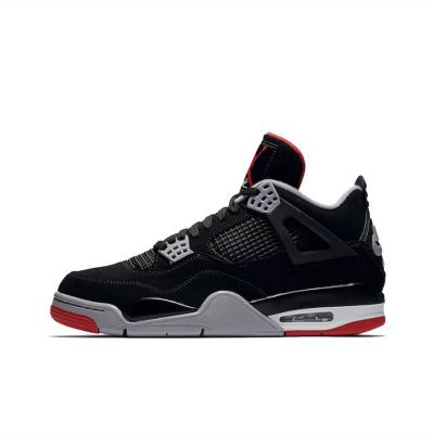 China OEM 2022 High Quality Fashion 4s Men's Brand AJ 4 Basketball Shoes Black Cat Sports Casual Shoes Shock Absorbing for sale