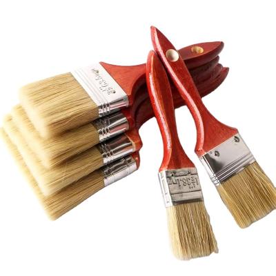 China High quality boar paint bristle brush with red wood handle for wall paint brush, clean. for sale