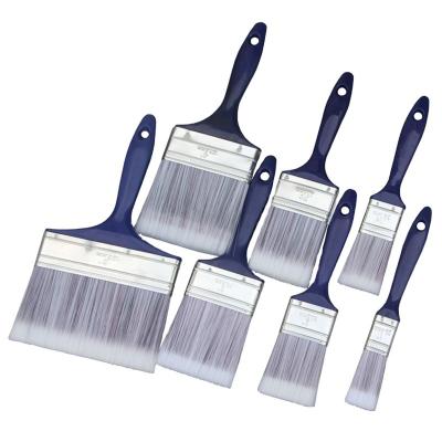 China Black And White Sharpening Aluminum Wire Brush Ferrule Eco - Friendly Blue Plastic Handle for sale